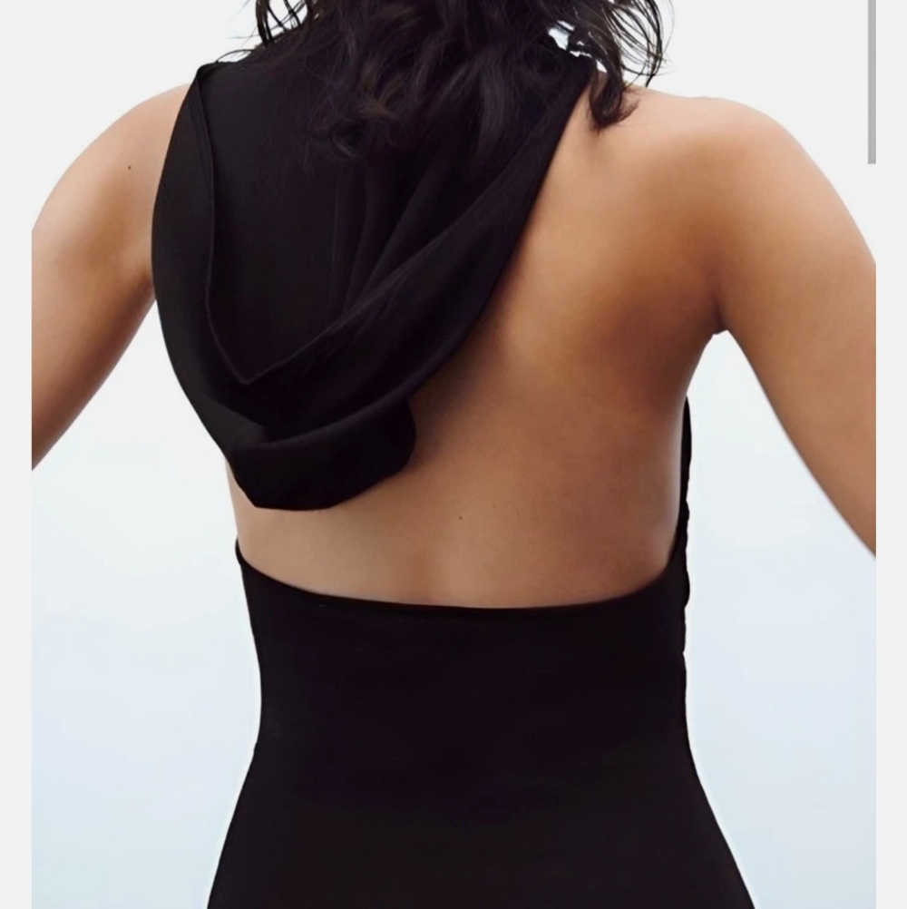 Zara Backless Hooded Bodysuit